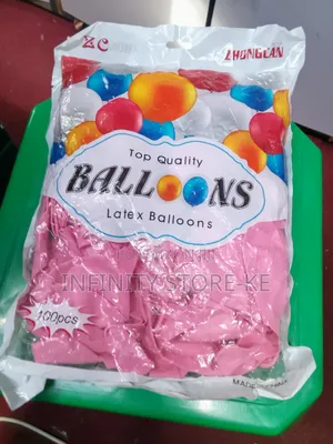 100 Piece Pink Latex Balloons