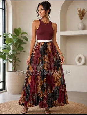 Pleated Maxi Dress