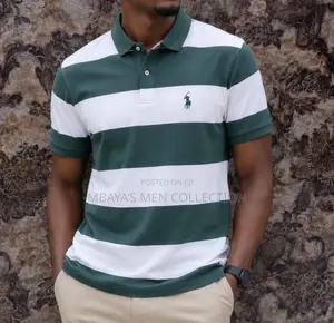 Men’S Premium Striped Polo T-Shirt – Casual Smart Wear