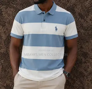Men’S Premium Striped Polo T-Shirt – Casual Smart Wear