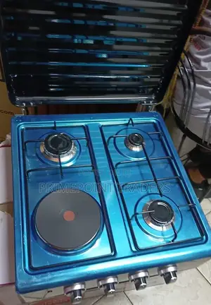 Olelon Standing Cooker With Shelves 3gas +1 Electric