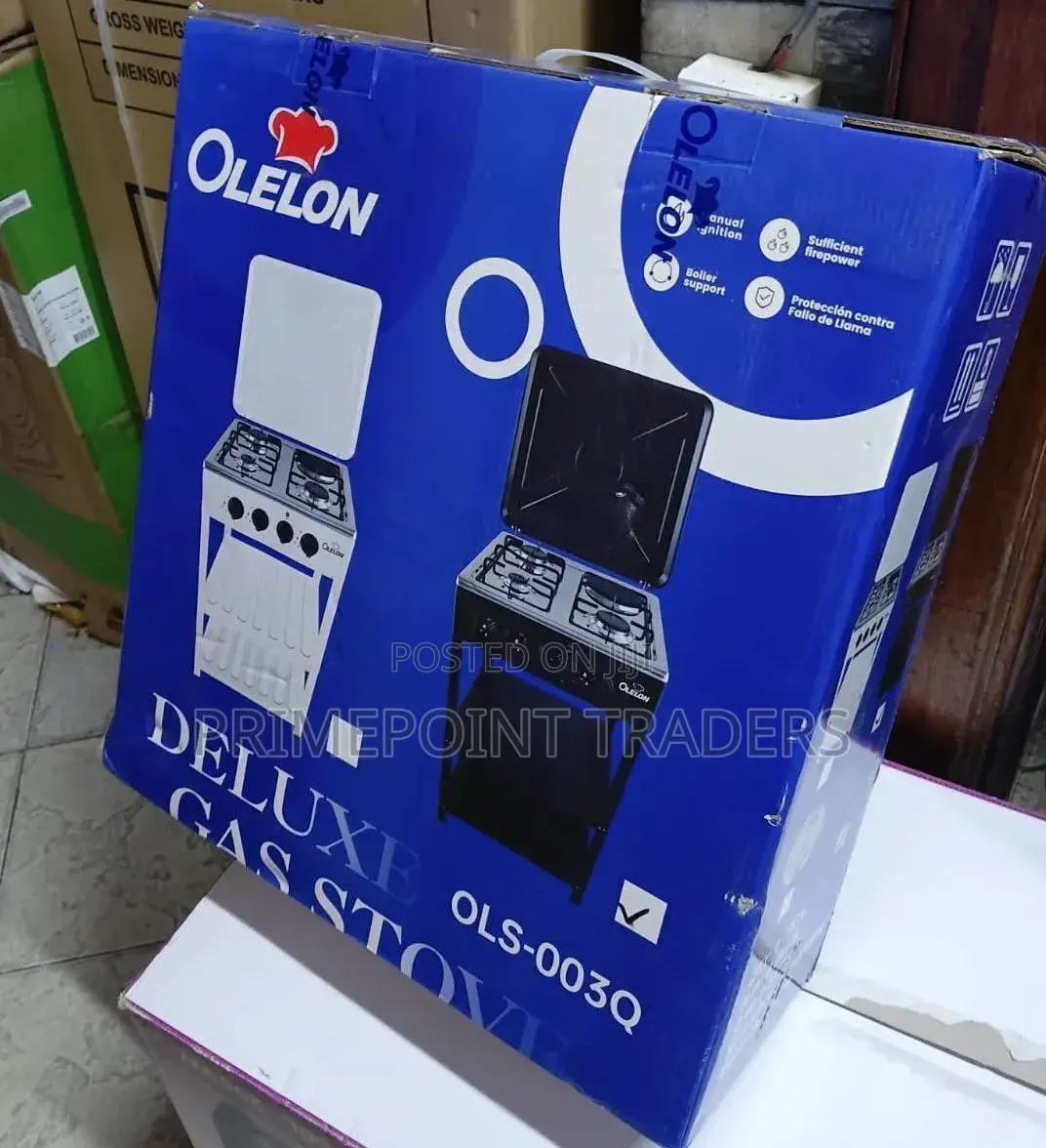 Olelon Cooker, 50*55 Standing Cooker With Shelves 3+1