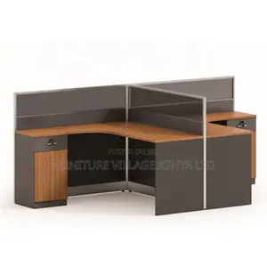 Customized Curved 4 Way Modern Office Workstation