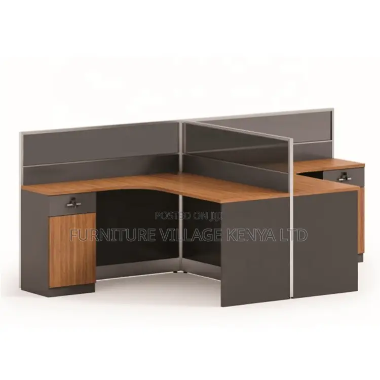 Customized Curved 4 Way Modern Office Workstation