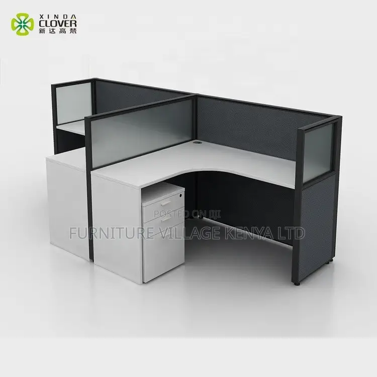 Customized Curved 4 Way Modern Office Workstation