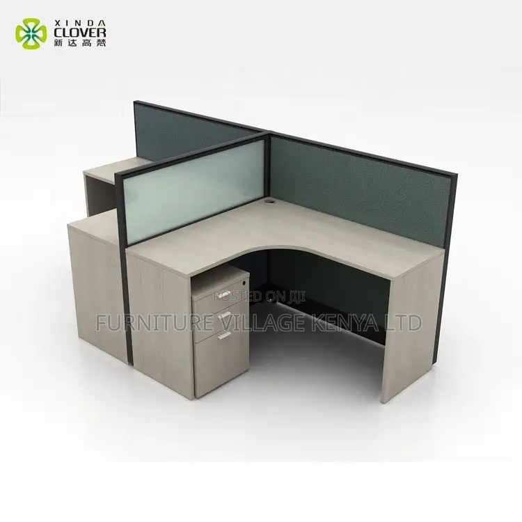 Customized Curved 4 Way Modern Office Workstation