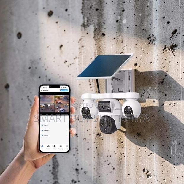 Auto Human Tracking Secure Ultra Hd 4g PTZ Triple Lens Solar Camera