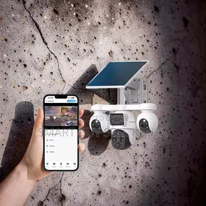 Night Vision Guard 20mp Ultra Hd 4g PTZ Triple Lens Solar Camera