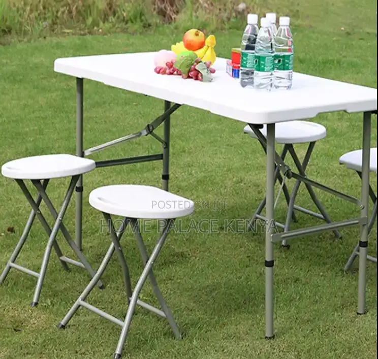 Outdoor Table: Rectangular Metal Steel Blow Moulding Table