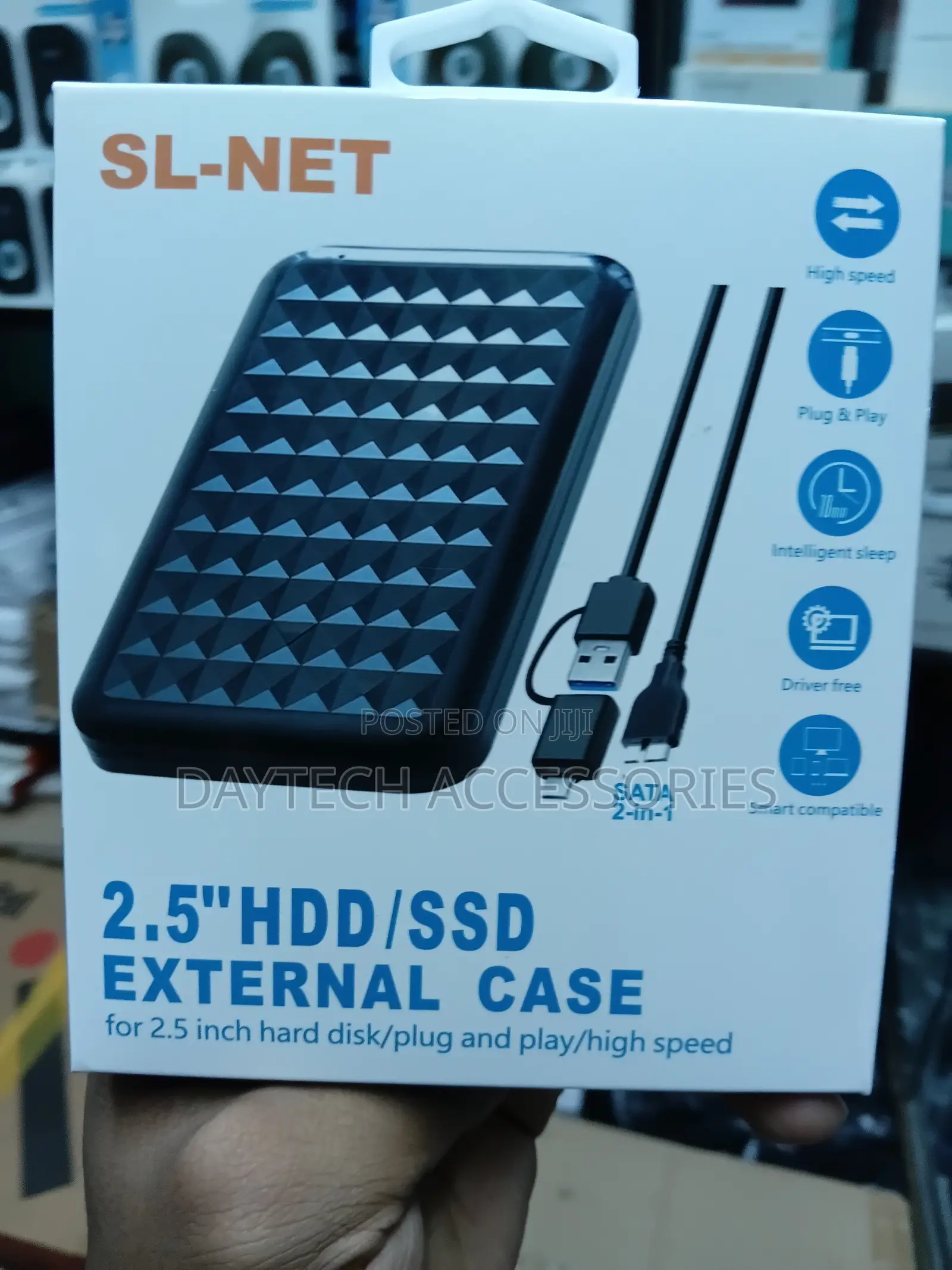 Sl-net 2.5-inch Hard Drive Enclosure For Both Hdd And Ssd Drives.