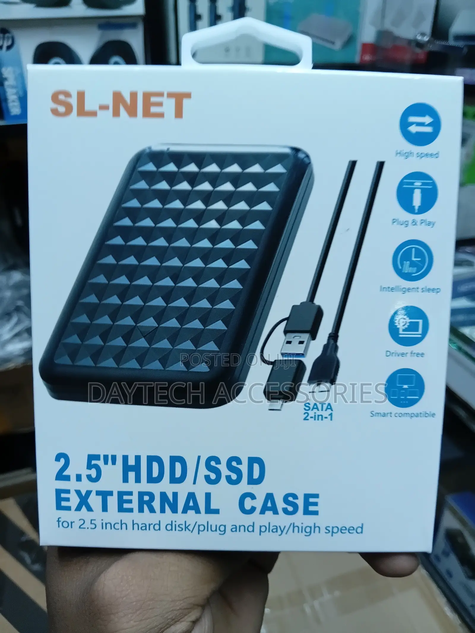 Sl-net 2.5-inch Hard Drive Enclosure For Both Hdd And Ssd Drives.