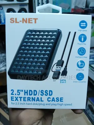 Sl-net 2.5-inch Hard Drive Enclosure For Both Hdd And Ssd Drives.