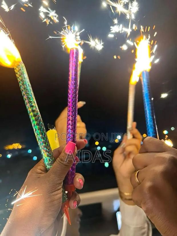 Sparkling Cake Candles (6 Pcs) – Birthday Wedding Party Sparklers