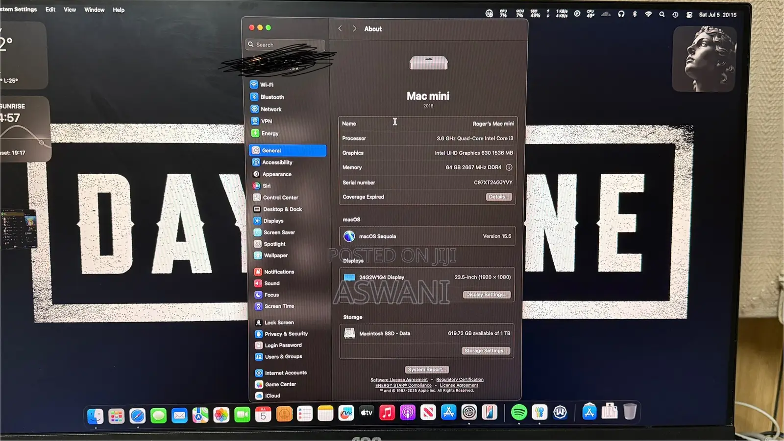 Desktop Computer Apple Mac Mini 64GB Intel Core i3 SSD 1T
