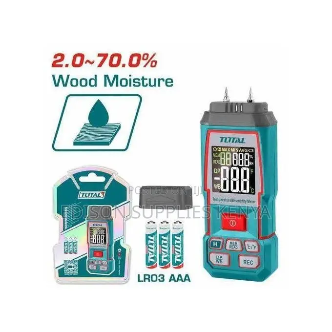Total Wood Moisture Meter Digital Humidity Tester Water Leak Detector