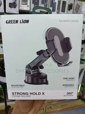This Is a Green Lion Strong Hold X Car Phone Holder.