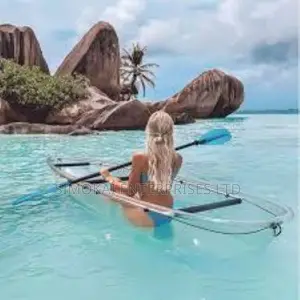 Person Clear Kayak With 1 Back Seat, 1 Orange Paddle,2 Air Floaters