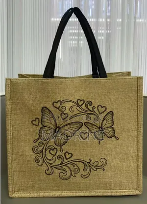 Branded Jute Large Tote Bag
