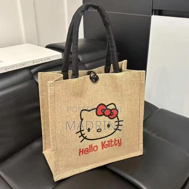 Branded Jute Large Tote Bag - thumbnail 4