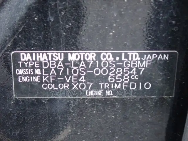 Daihatsu Wake L 2019 Black