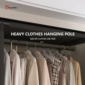 Elegant Heavy Duty Metallic Wardrobe | Black Cream White