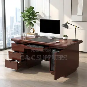 Executive Mahogany Computer Desk-1.2m