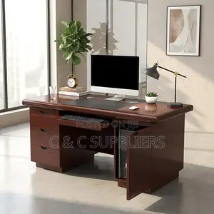 Executive Mahogany Computer Desk-1.2m