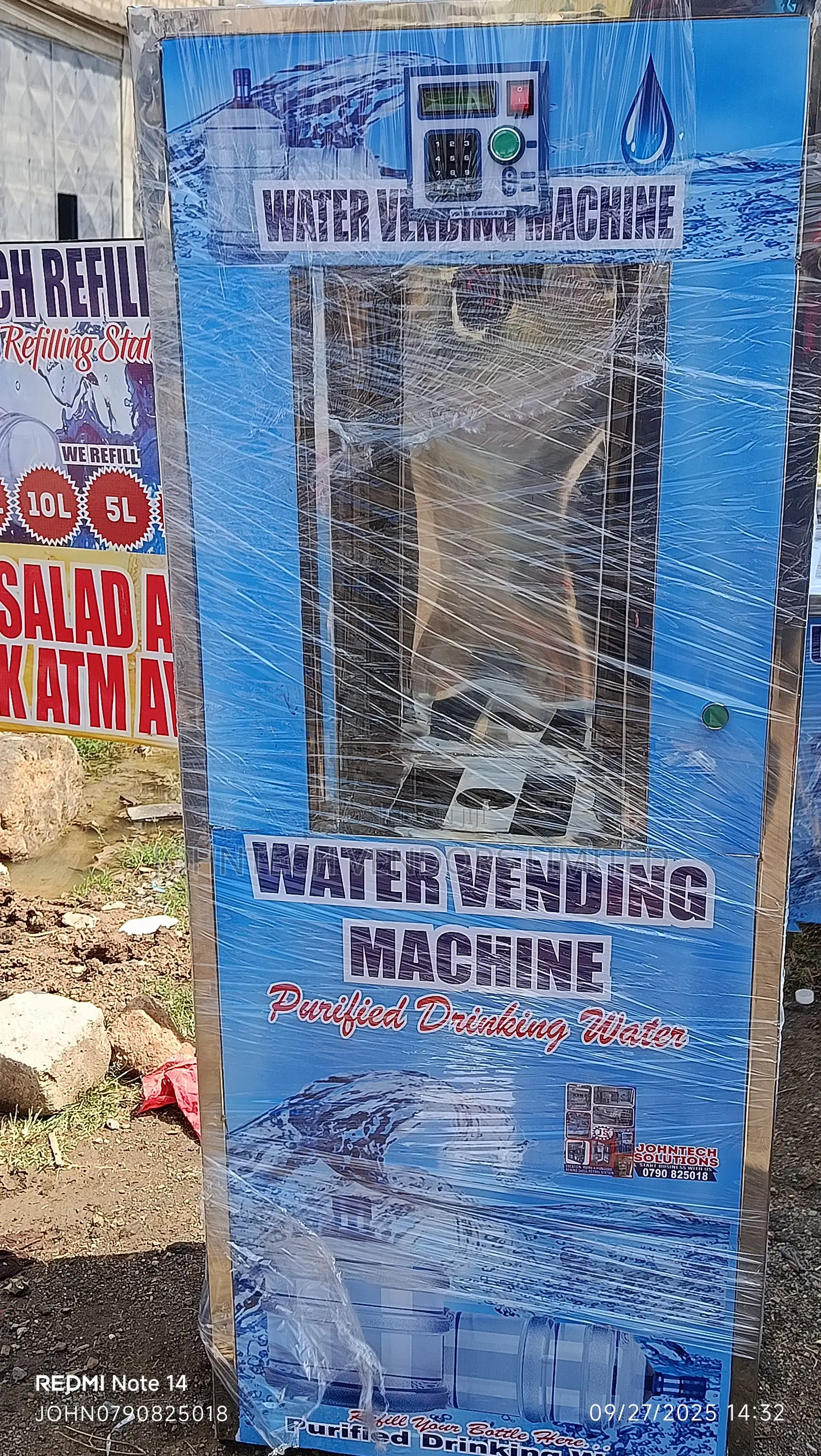 One Tap Automatic Water Vending Machine (Cabinet Design)