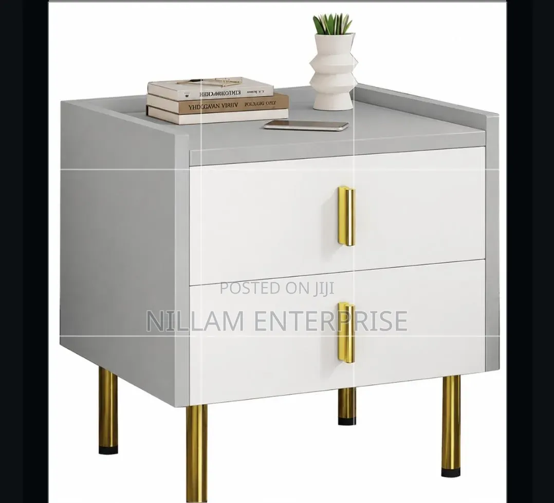 Bedside Table Double Drawer