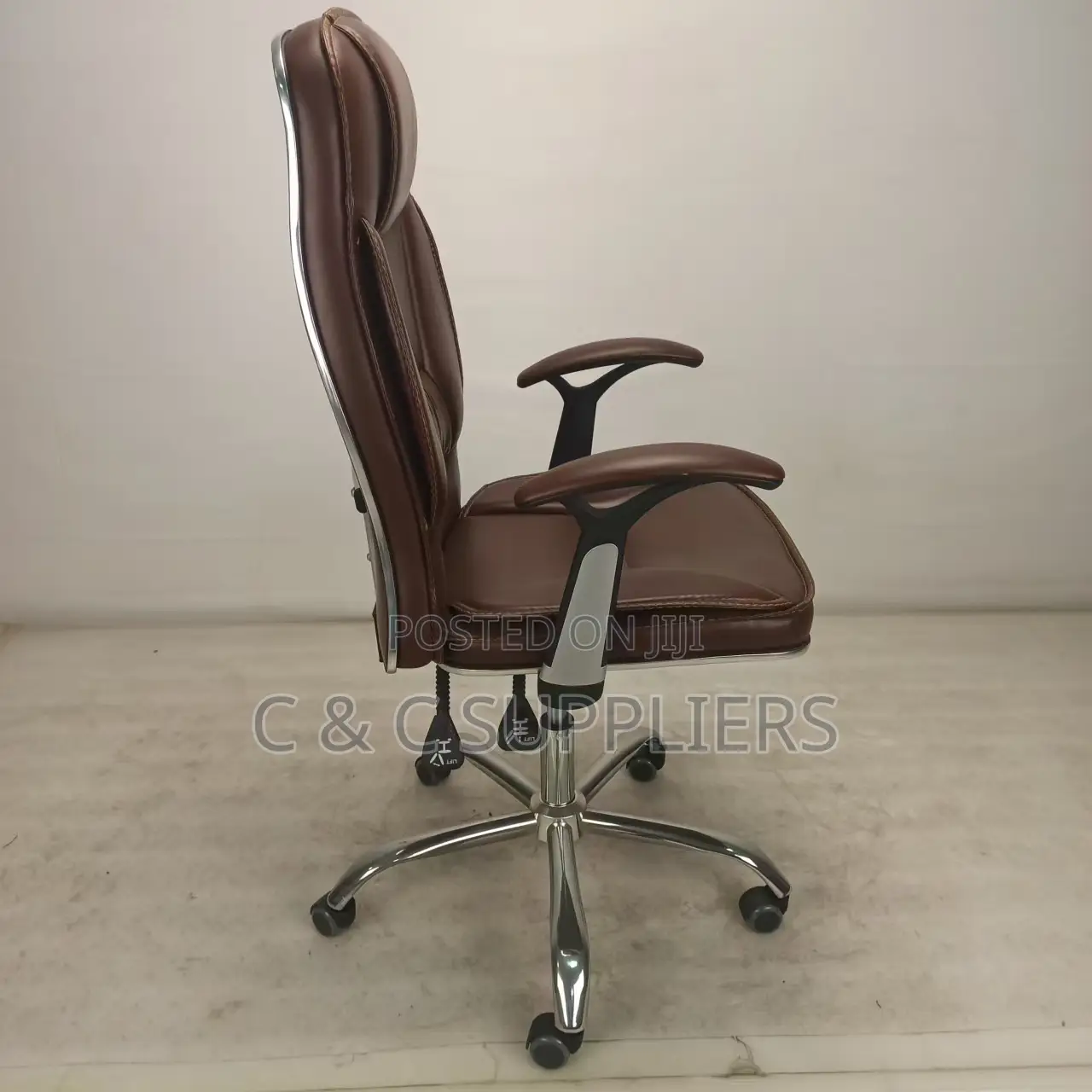 Brown Leather Generic Office Seat