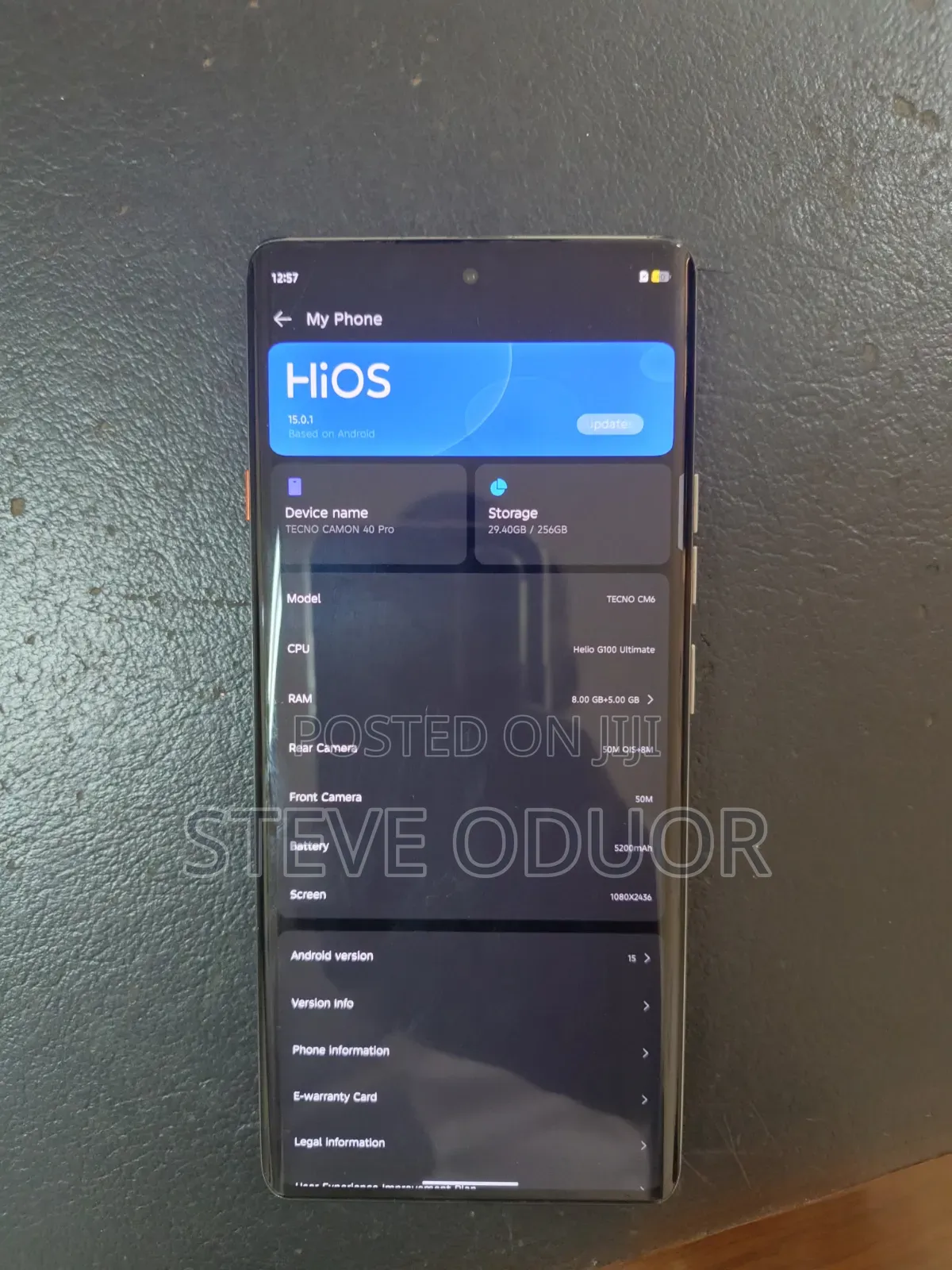 Tecno Camon 40 256 GB Blue