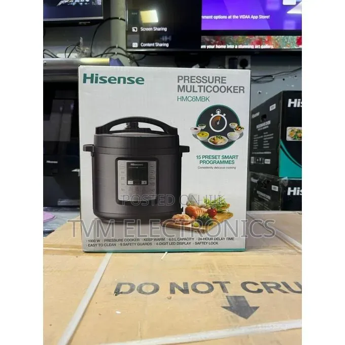 Hisense Hmc6mbk Pressure Cooker, 6l - 1000