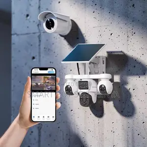 Wide Viewing Angle 20mp Ultra Hd 4g PTZ Triple Lens Solar Camera