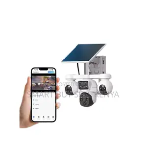 Weatherproof Ip66 20mp Ultra Hd 4g PTZ Triple Lens Solar Camera
