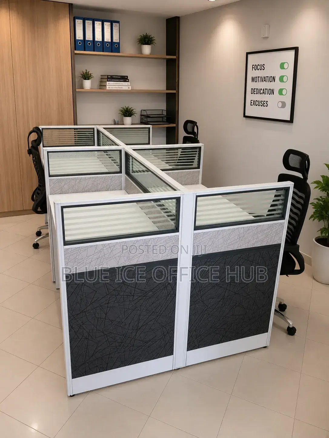 4 Seater Cubicle Workstation Desk