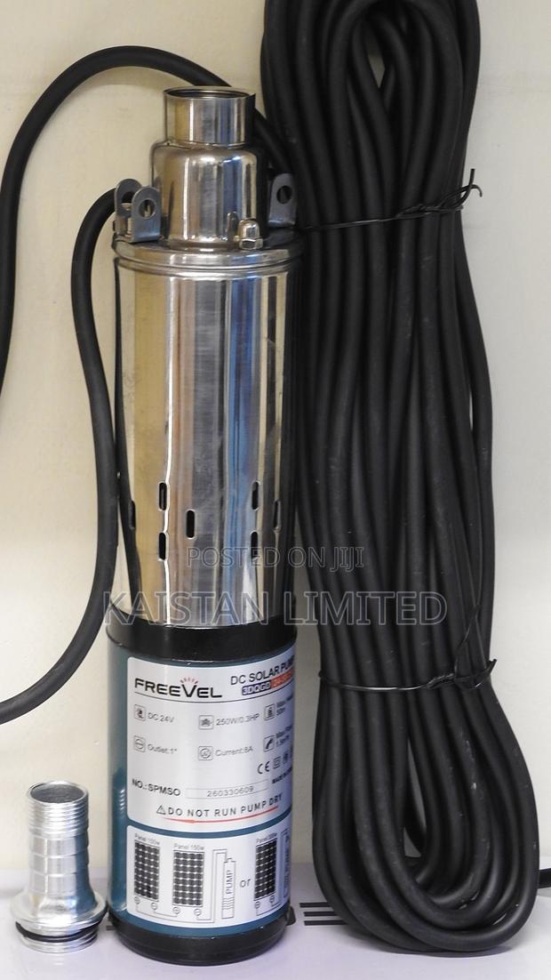 Freevel Dc Solar Borehole Pump 250w 0.3hp Submersible Water Pump 50m