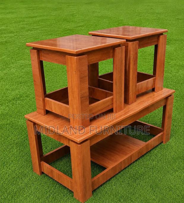 Coffee Table With 2 Stools Pay on Delivery - main view