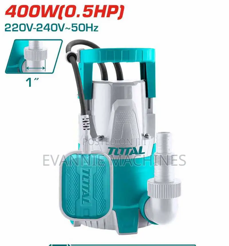 Total Twp64006 Submersible Pump 400w
Max. Head: 8m