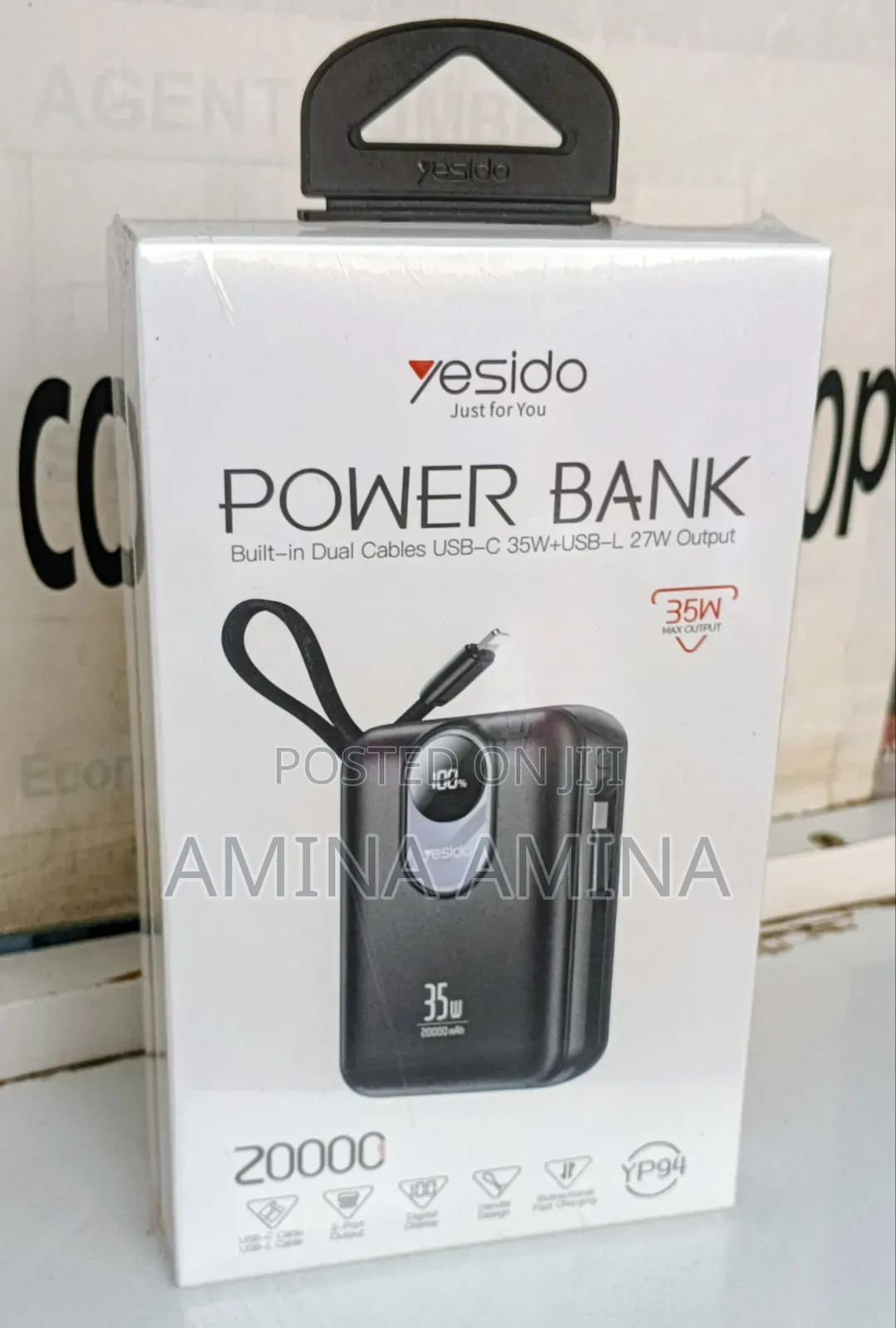 Yesido 35w Powerbank 20000amp Powerbank