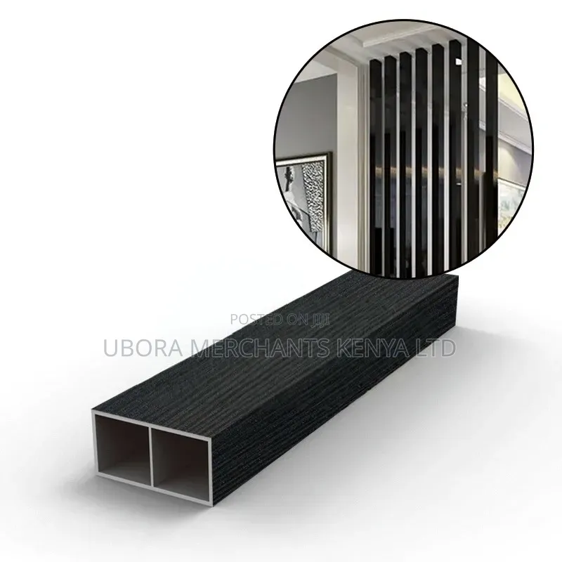 Black WPC Baffles for Indoor Partitioning