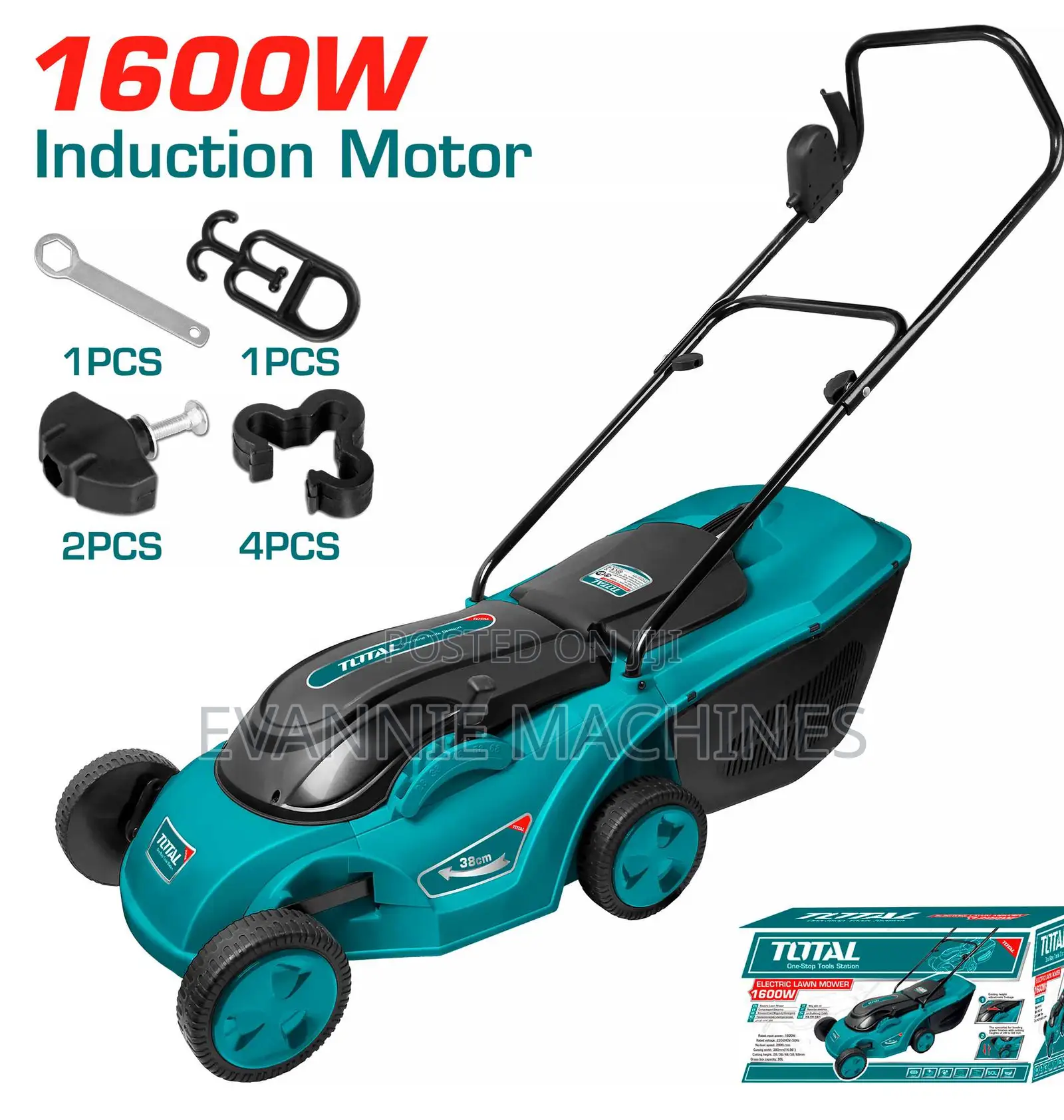 Total Tgt616151 Electric Lawn Mower 1600w