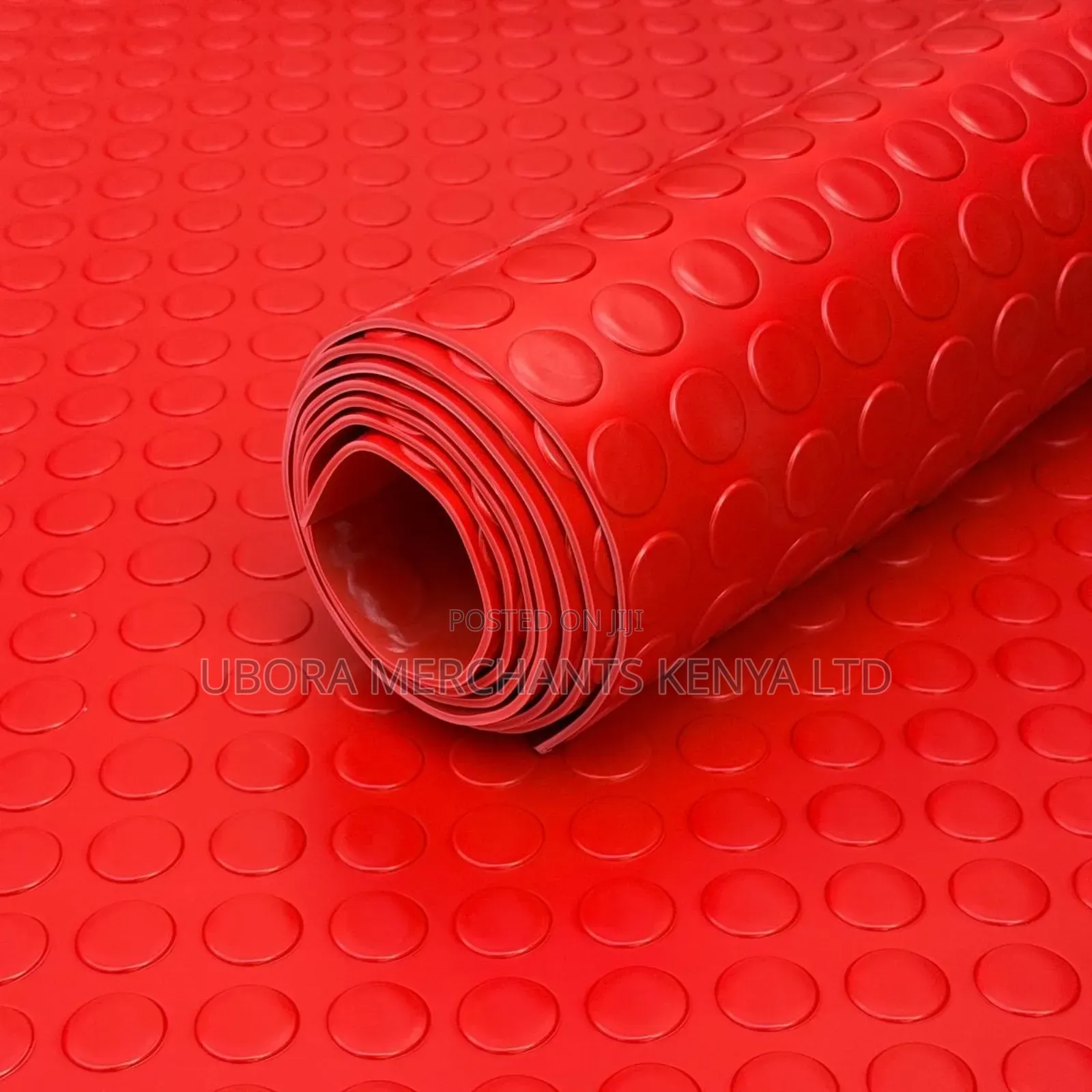 Red Rubber Coin Mat 4mm Thickness