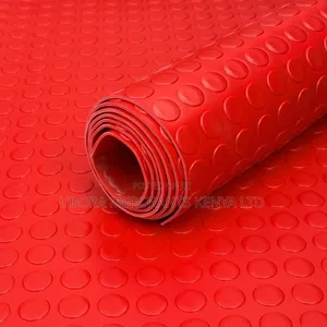 Red Rubber Coin Mat 4mm Thickness