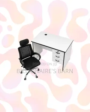 Compact 1m Desk and Headrest Mesh Chair for Task Flow