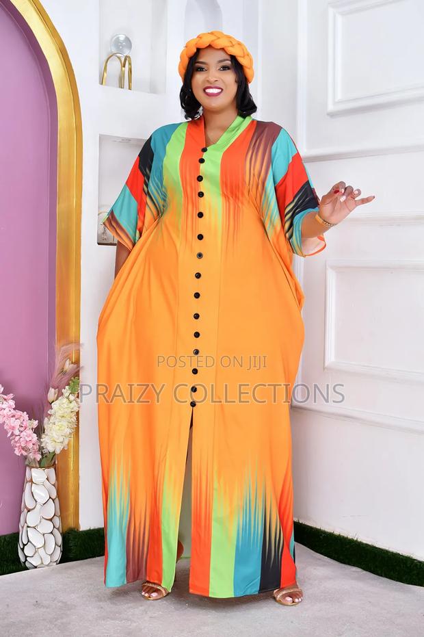 Multicolor Kaftan Dress - Rich Aunty Vibes