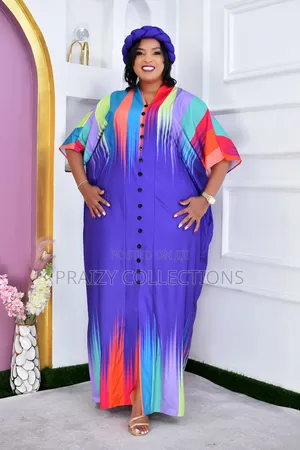 Multicolor Kaftan Dress - Rich Aunty Vibes