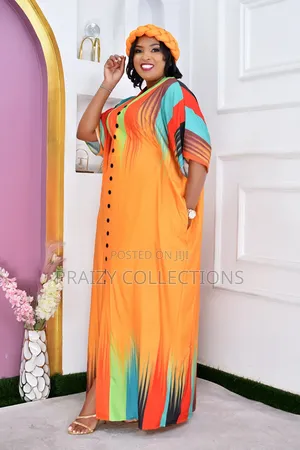 Multicolor Kaftan Dress - Rich Aunty Vibes