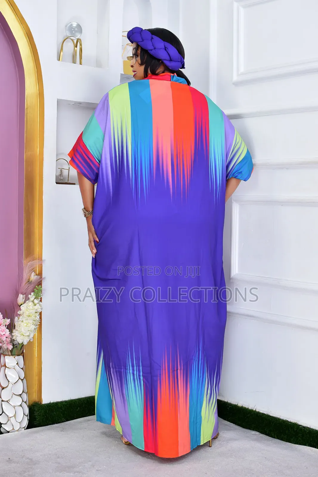 Multicolor Kaftan Dress - Rich Aunty Vibes
