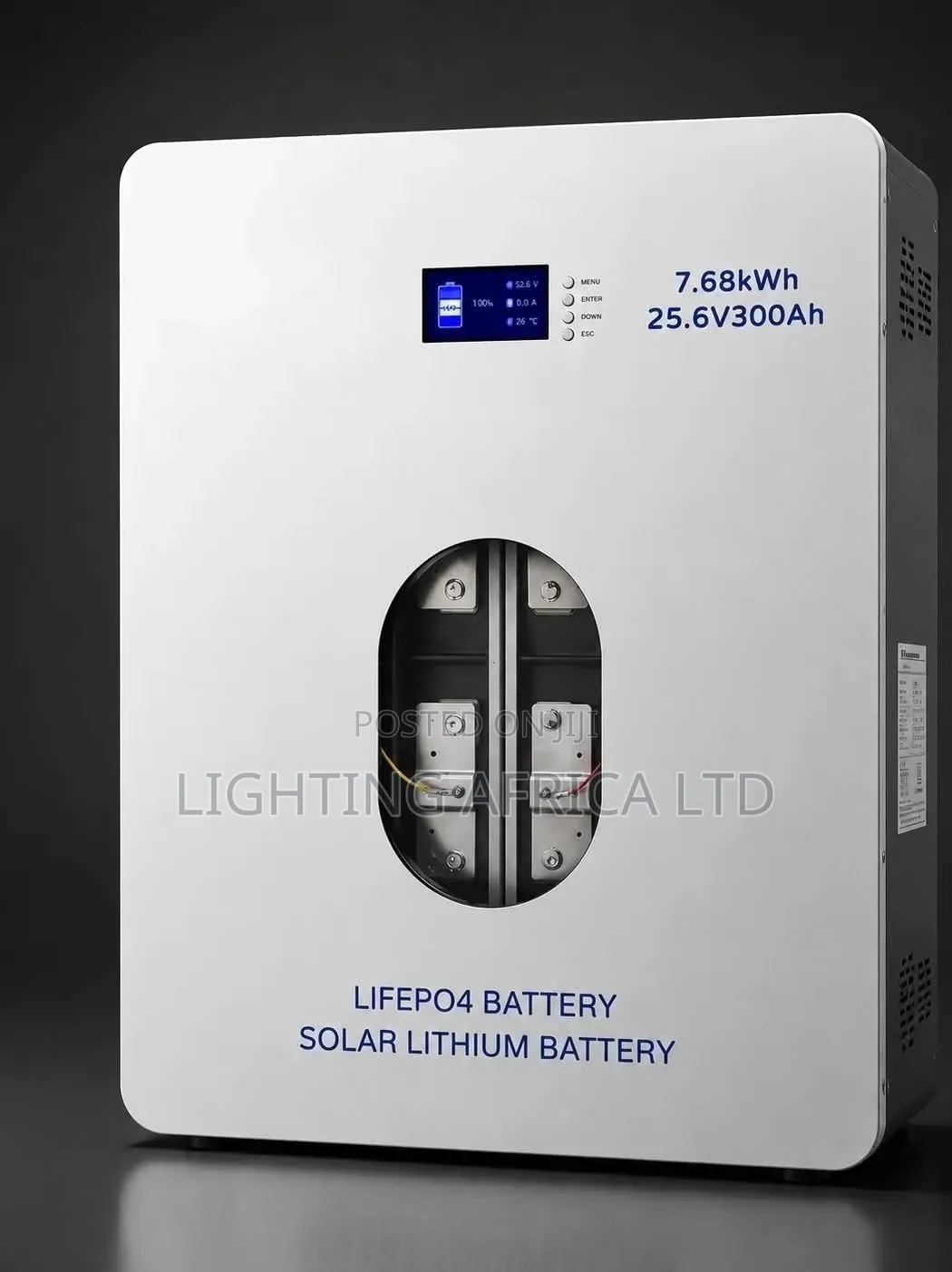 Lifepo4 (300ah) 7.68kwh - 25.6v Lithium Ion Solar Battery 6000 Cycle