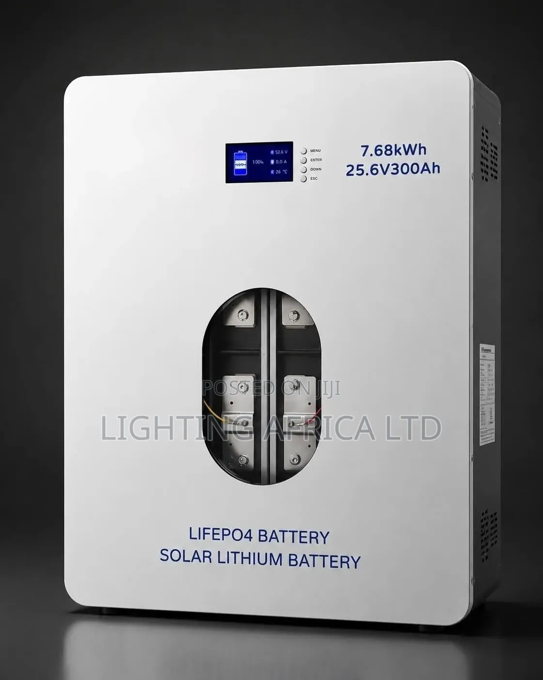 Lifepo4 (300ah) 7.68kwh - 25.6v Lithium Ion Solar Battery 6000 Cycle